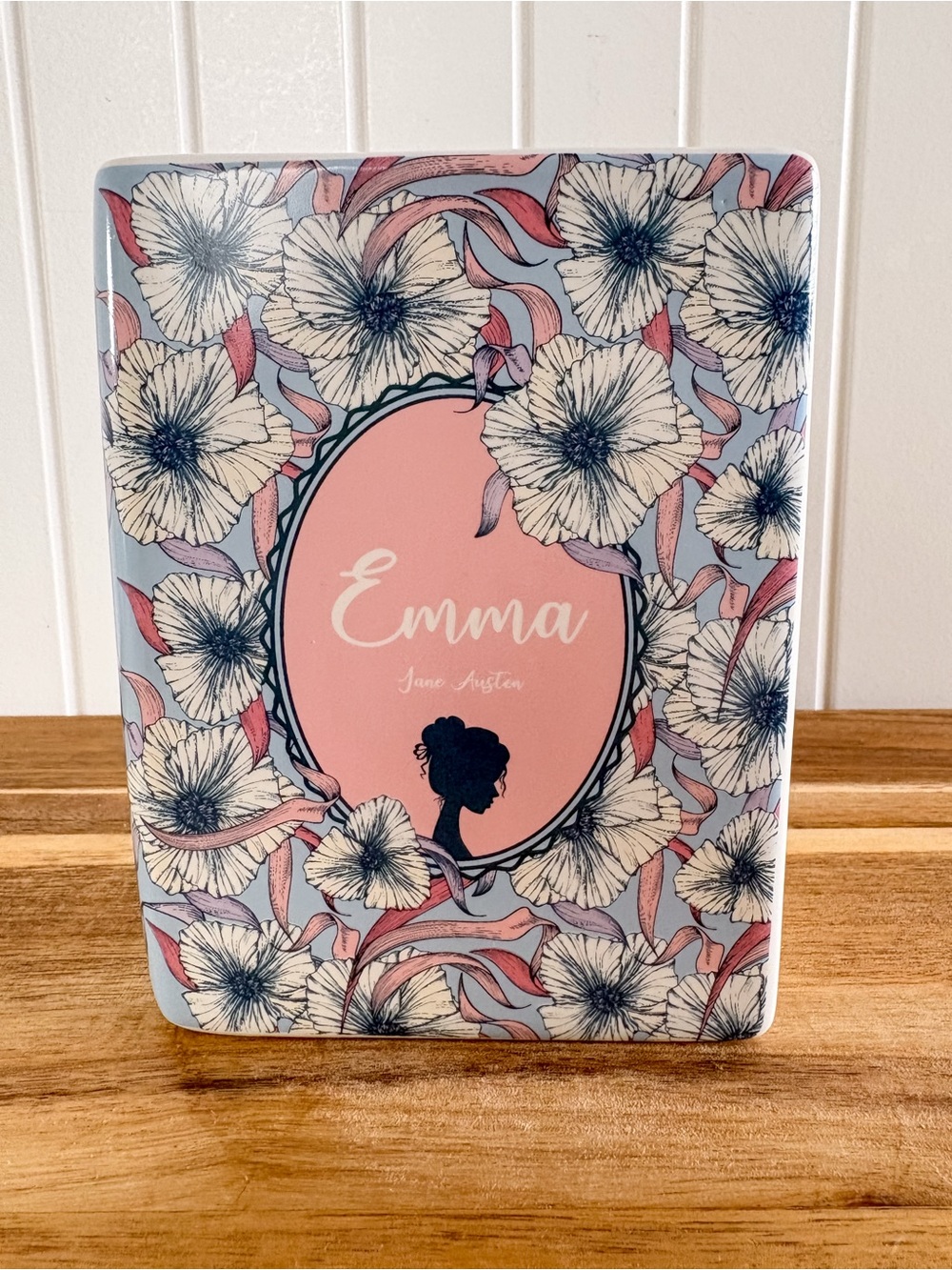 Steel Mill & Co Jane Austen Emma Ceramic Book Vase Floral 5.5”